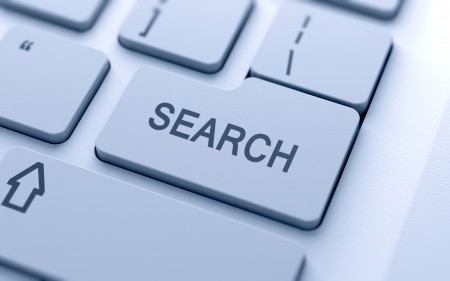 Search button on keyboard with soft focus